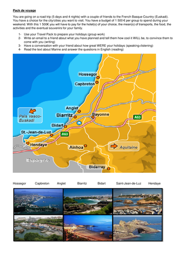 Holiday trip planning pack
