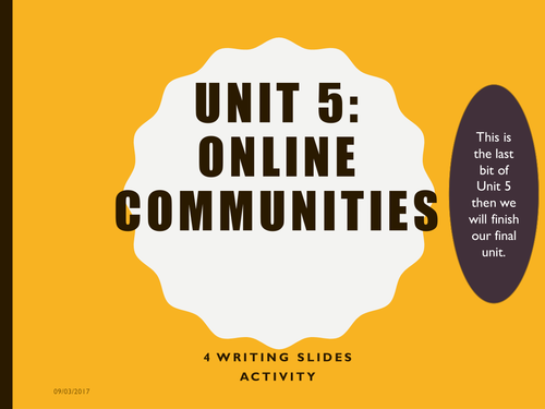 ICT - Online Communities Lesson 2/2 - Facebook