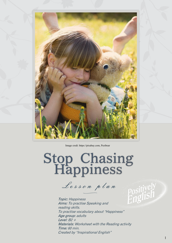 Stop chasing happiness