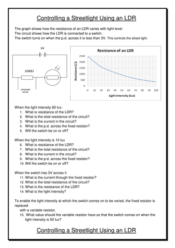 Light dependent resistors lesson (lesson 11)