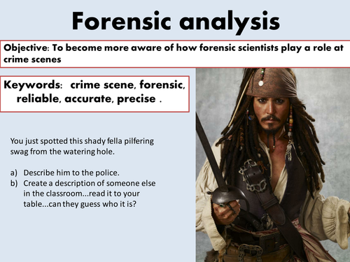 KS3 STEM week project-forensics