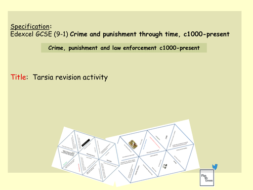 Edexcal 9-1 Crime and punishment through time, c1000-present:  Tarsia revision activity