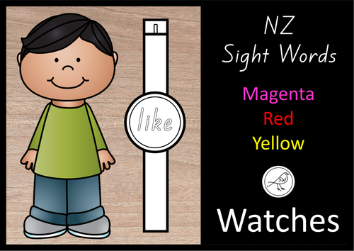 New Zealand Sight Words - watches