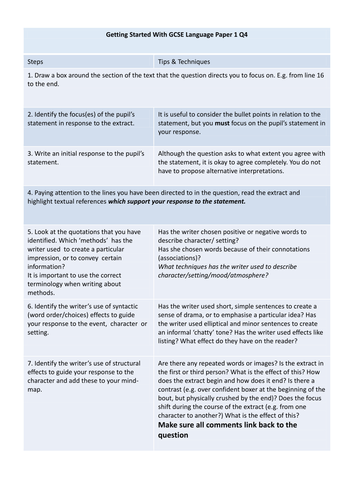 Evaluation question 4 Paper 1 AQA 2017