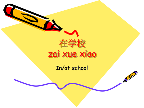 Mandarin Chinese lesson on school facilities and rooms