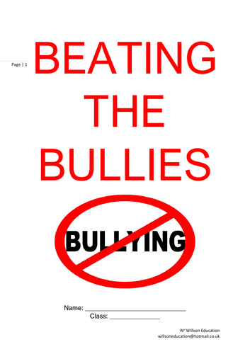 Beating The Bullies - Work Booklet