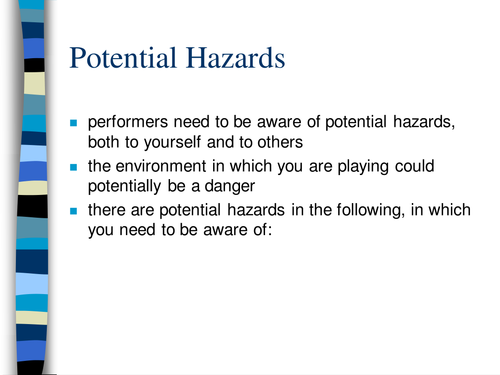 Hazards in Sport