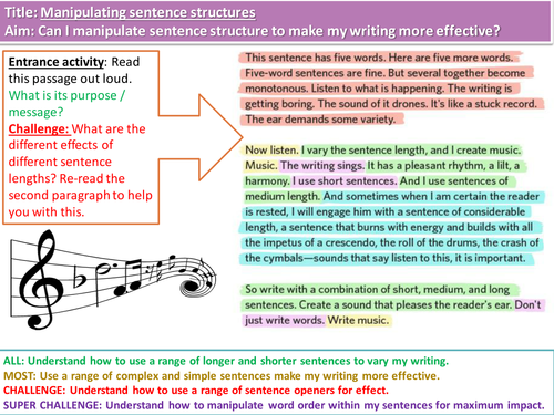 Manipulating structure and punctuation for creative writing