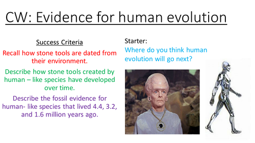 Evidence for Human Evolution 9-1