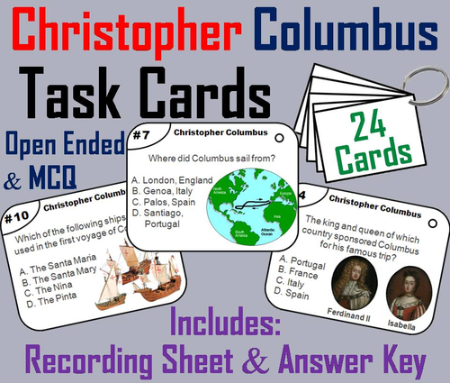Christopher Columbus Task Cards
