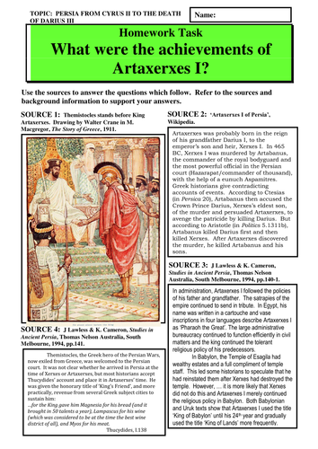 What were the achievements of Artaxerxes I?