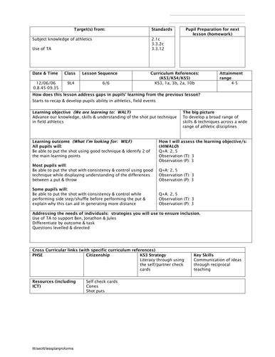 Athletics Lesson Plans (Track and Field) | Teaching Resources