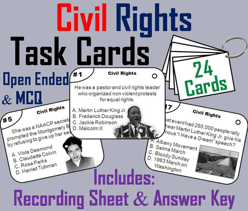 Civil Rights Task Cards