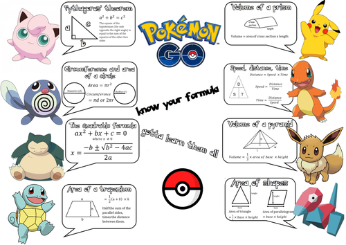 Pokemon maths formula display