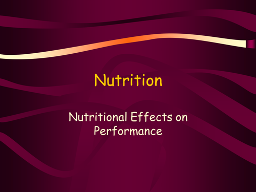 Nutrition in Sport A2 PE
