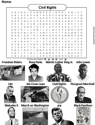 Civil Rights Word Search