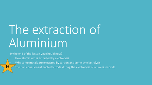 New GCSE AQA Chemistry Topic: The extraction of Aluminium