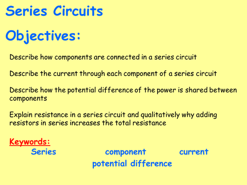 New AQA P2.4 (New Physics GCSE Spec 4.2 - exams 2018) – Series Circuits