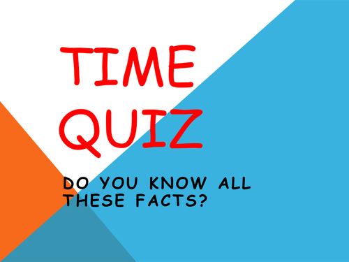Time Quiz PPT