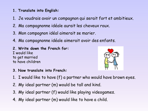 French Relationships with Conditional Tense