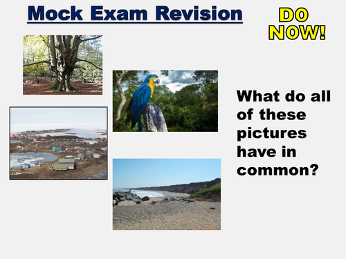 New AQA GCSE Living in the physical environment- Exam revision prep