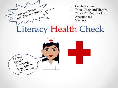 Literacy Health Check 91����t - Complete Lesson