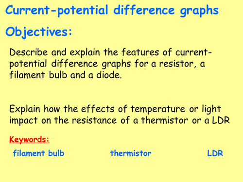 New AQA P2.3 (New Physics GCSE Spec 4.2 - exams 2018) – Resistors and RP4