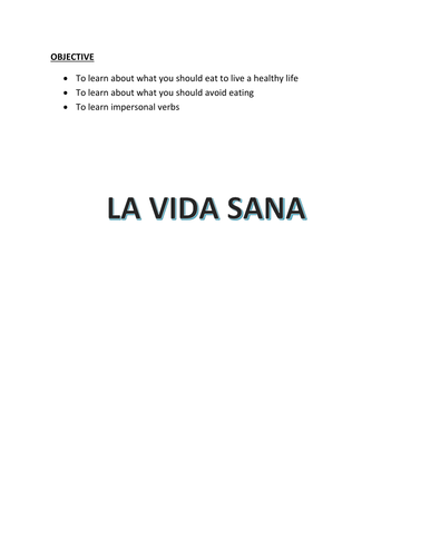LA VIDA SANA WORK BOOK (FOUNDATION)