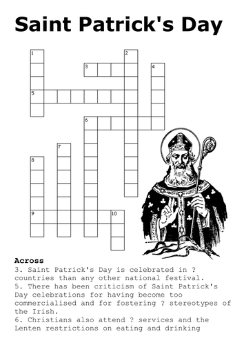 Saint Patrick's Day Crossword