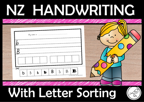 NZ Handwriting - letter of alphabet with upper and lower case sorting activity