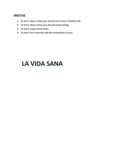 LA VIDA SANA WORKBOOK (HIGHER)