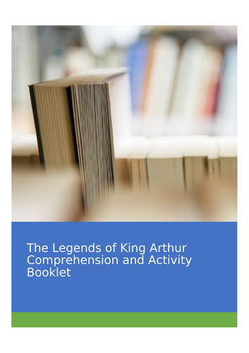 25 page Primary English Comprehension Worksheet/Activities Booklet on King Arthur Legends +Answers
