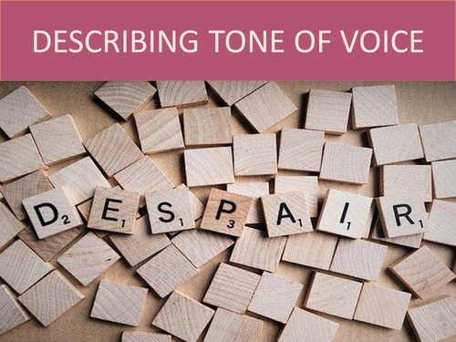 Describing Tone Of Voice Teaching Resources