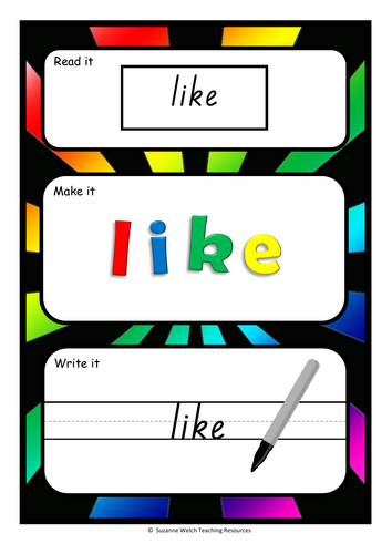 New Zealand Sight Words – ‘Read it, Make it, Write it’ activity mats