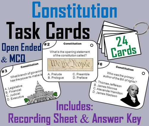 The Constitution Task Cards