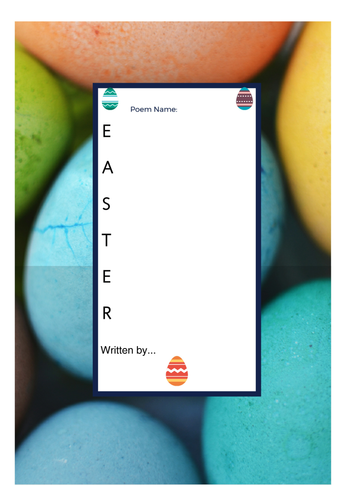 Easter Poems! Beautiful Acrostic Poem Template for Easter Wall Display