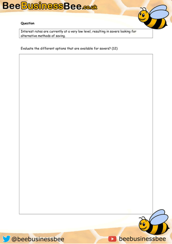BTEC National Business, Personal Finance (Unit 3) - Evaluation of Savers Question