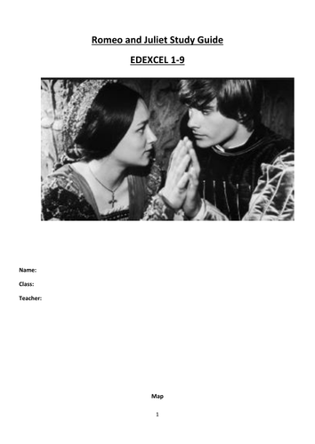 Romeo and Juliet. Shakespeare Literature Revision Booklet New GCSE 1-9 2016/2017