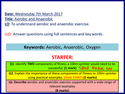 Aerobic & Anaerobic - Cambridge National (Sports Science)