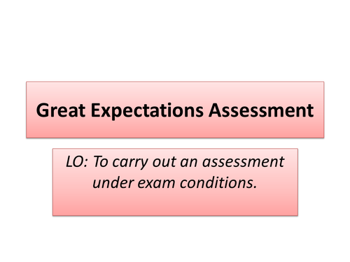 NEW AQA English Literature Paper 1 Great Expectations Assessment