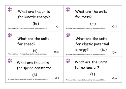 Aqa Gcse Physics Units Flashcards For New 9 1 Spec Teaching Resources