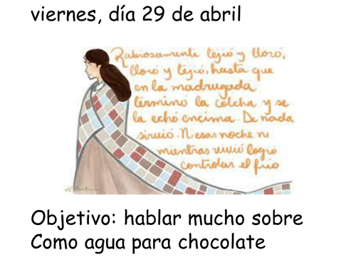 Como agua para chocolate revision game (speaking activity)