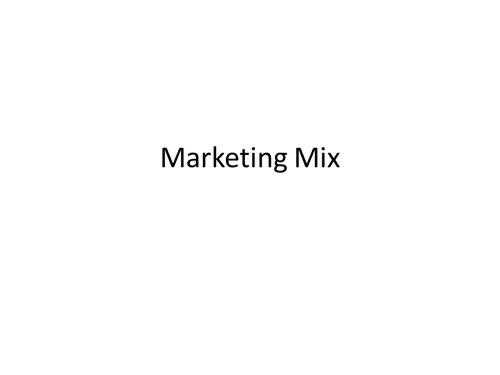 New AQA AS Business Studies 3.3 Marketing