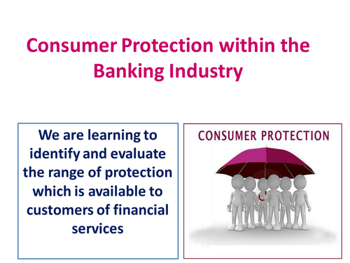 BTEC Ext. Cert Unit 3 - Consumer Protection