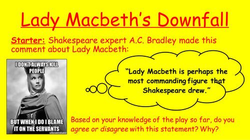 Lady Macbeth's downfall