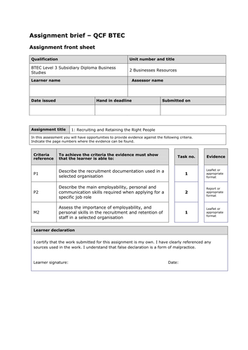 QCF Level 3 Business Unit 2
