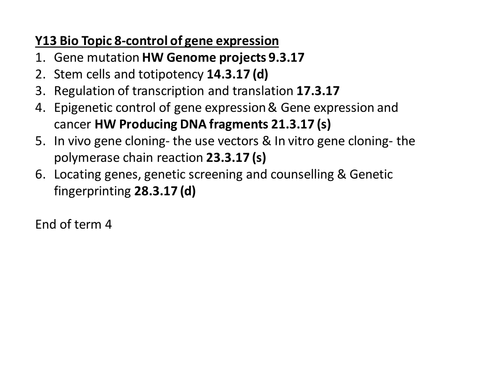 AQA Alevel biology topic 6 gene mutations plus genome project research