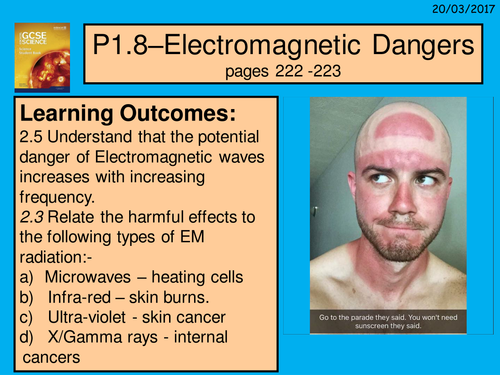 A digital version of the Year 9 Physics P1.8 - "Electromagnetic dangers" lesson.