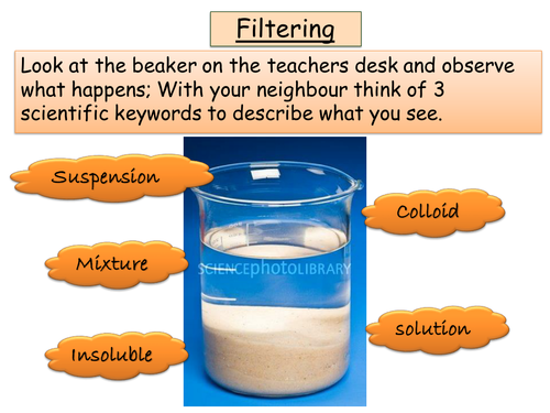 Year 7 Chemistry - Seperation techniques, Solubility + Evaporation