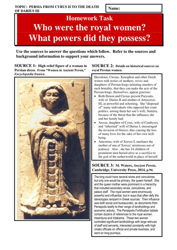 Who were the royal Persian women?  What powers did they possess?